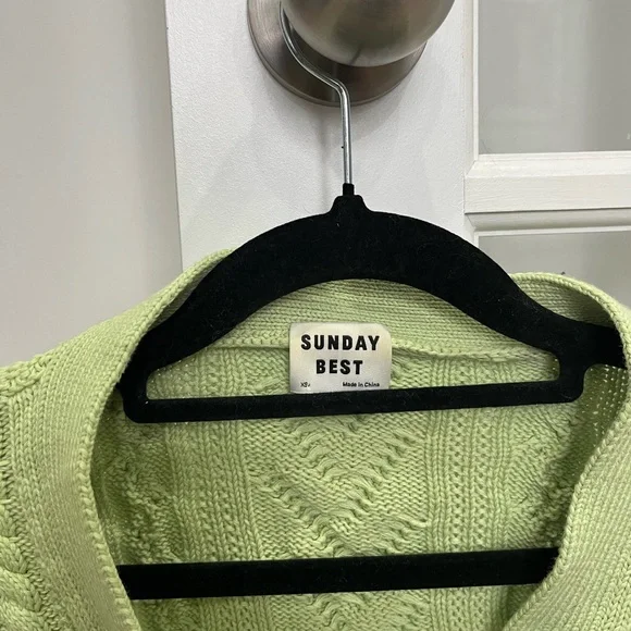 Sunday Best Cooper Cardigan in Sagebrush Green - Picture 5 of 11